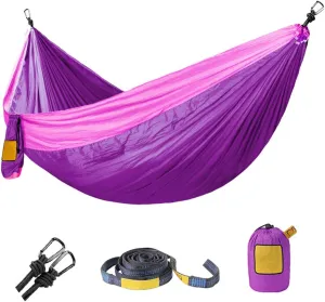 Hommock 280180Cm Portable Camping Parachute Hammock Survival Garden Outdoor Furniture Leisure Sleeping Travel Double Hanging Bed
