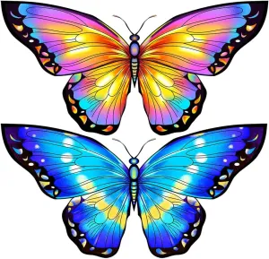 HONBO Butterfly Kites for Kids & Adults,55" x 28" Large Beginner Kite for Kids Ages 4-8,Easy to Fly for Beginners, Each Kite with 300ft Line Handle,Beach Kites for Outdoor Activities & Family Trip