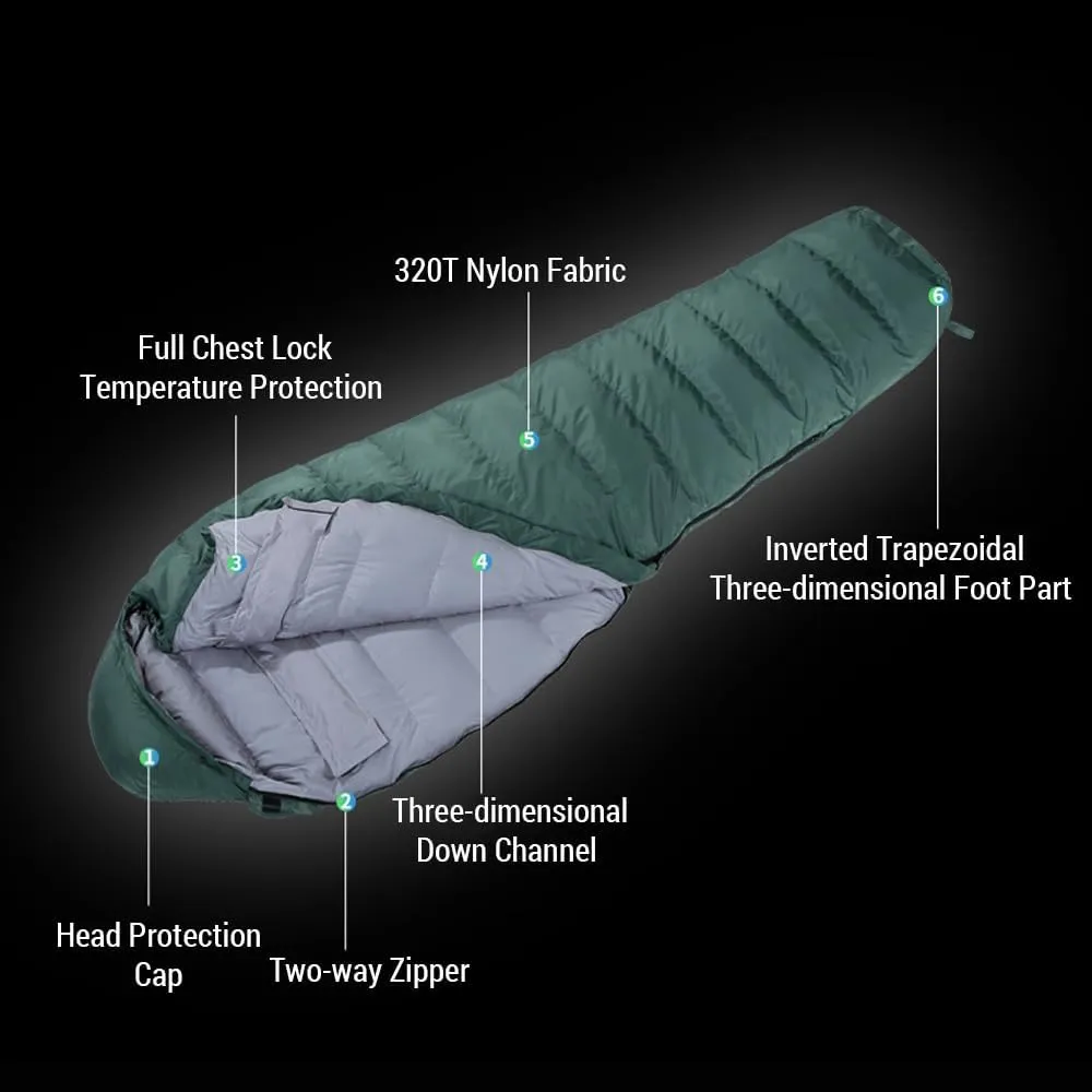 HXBER Mummy Sleeping Bag Winter Outdoor Backpacking Sleeping Bag for Camping Hiking