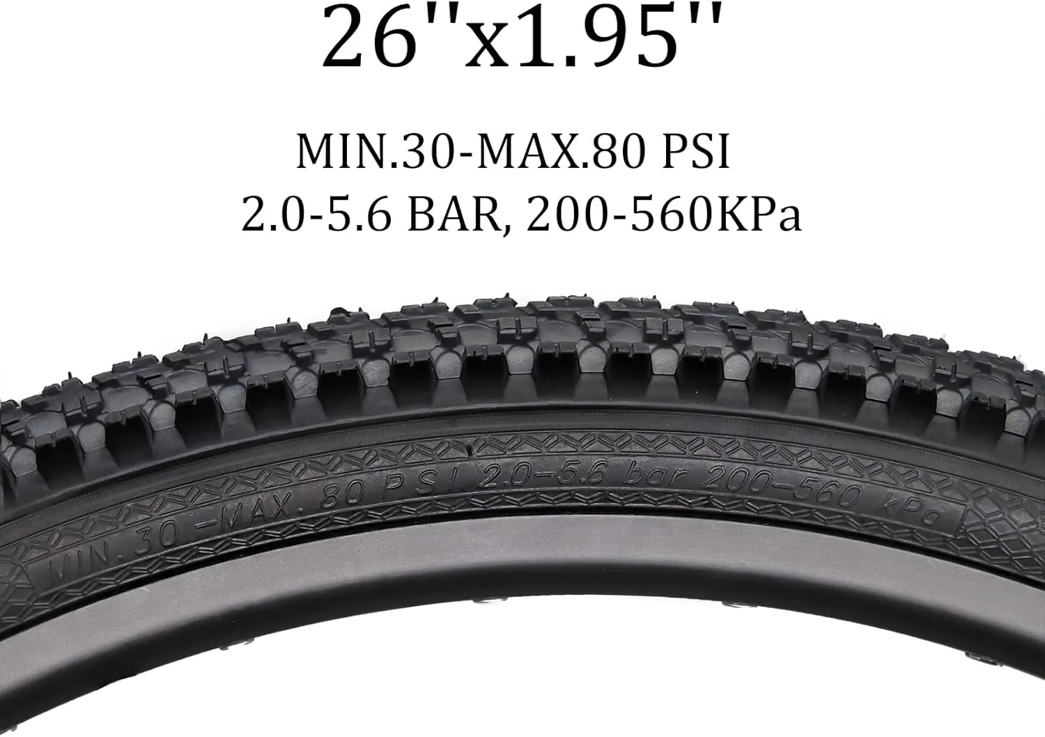 Hycline Bike Tire,20/24/26/27.5 Inch Folding Replacement Tire for MTB Mountain Bicycle-Black/Skinwall
