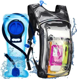 Hydration Backpack with 2L Water Bladder, Raves Water Backpack, Lightweight Insulation Hydration Pack for Men and Women, Suitable for Music Festivals, Raves, Hiking, Activities