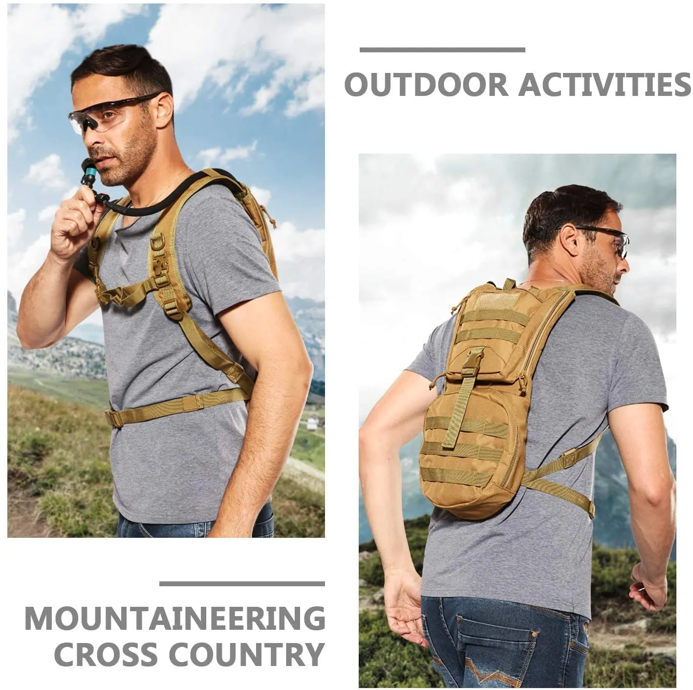 Hydration Backpack with 3L Water Bladder Bundle for Outdoor Adventures