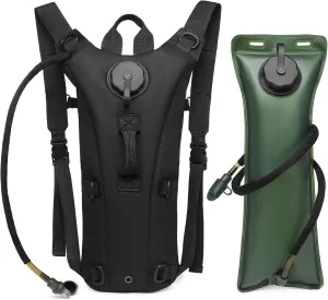 Hydration Backpack with 3L Water Bladder, Detachable Hydration Pack with Sealing Straw, Water Bladder Backpack with Adjustable Strap for Hiking Cycling Running