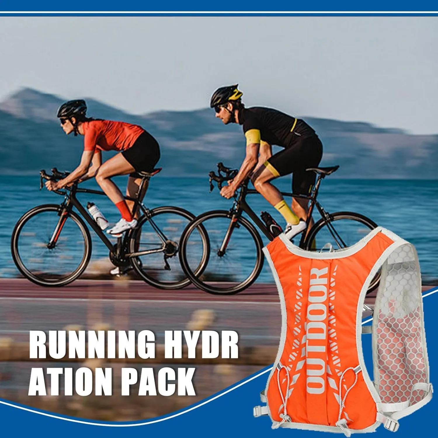 Hydration Backpacks - 5L Lightweight Water Backpack Hydration Pack Adjustable Strap Design Outdoor Survival Gear Reflective Strip Storage Bag For Running Snowboarding Cycling Hiking Climbing Adventure