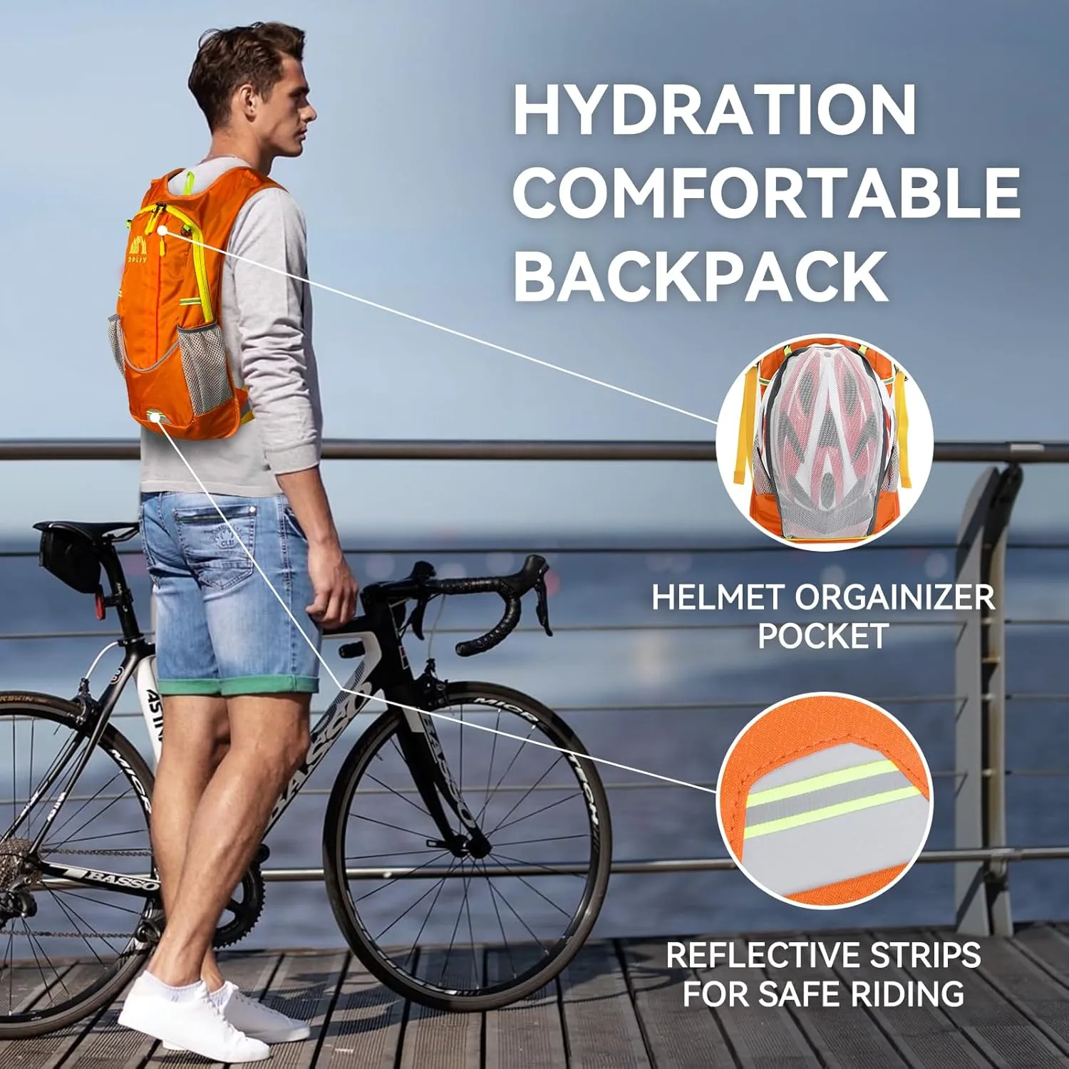 Hydration Pack,Hydration Backpack with 2L Hydration Bladder Lightweight Running Water Backpack for Women Men