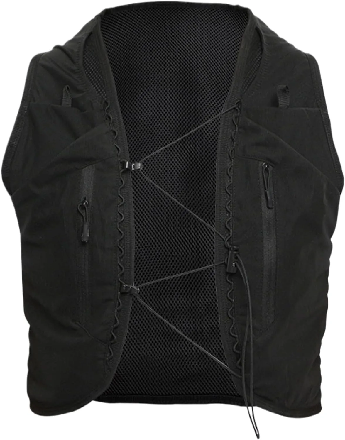 Hydration Vest 12 Pockets Running Hydration Vest Large Capacity Pack Polyester Multipurpose Backpack for Outdoor Biking Hiking