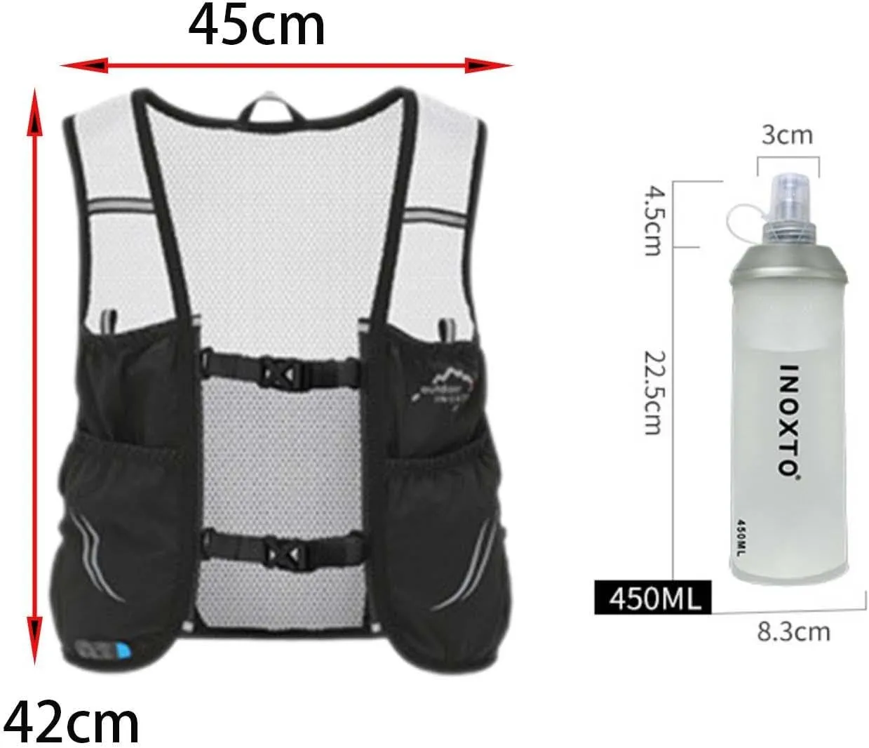 Hydration Vest Pack Backpack Hydration Backpack Daypack Hydration Bag Running Vest for Climbing Hiking Trail Fitness Cycling