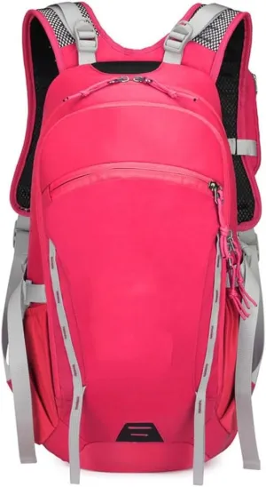 Hydration Vest,Running Hydration Pack,Holds 2L Water Bladder, Large Capacity Outdoor Water Bag Bag for Men and Women, Suitable for Camping, Fitness, Hiking(Black) (Red )