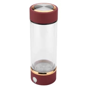 Hydrogen Rich Water Cup Bottle Glass Hydrogen Ionizer Generator USB Charging for Drinking Water 420mL Ionizer Filter Bottle with SPE Technology