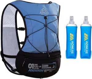 ICE FLAME Hydration Backpack Vest, 5L Multifunctional Outdoor Running Backpack fit 6.8 Inches Phone for Marathon Training, Hiking, Trail and Walking