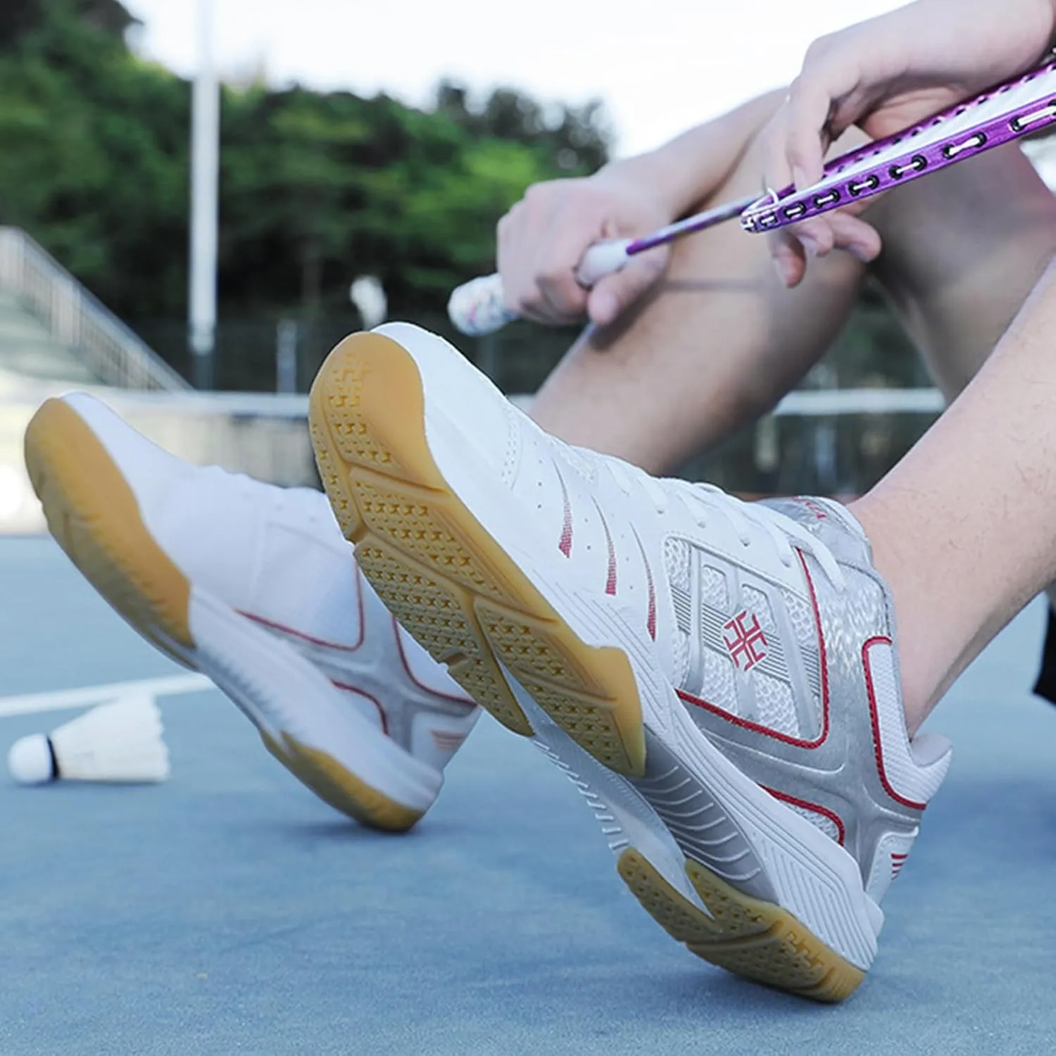 Indoor Court Shoes for Tennis, Badminton Table Tennis Volleyball Pickleball Lightweight Racketball Squash Outdoor for Men Women,Boys Girls