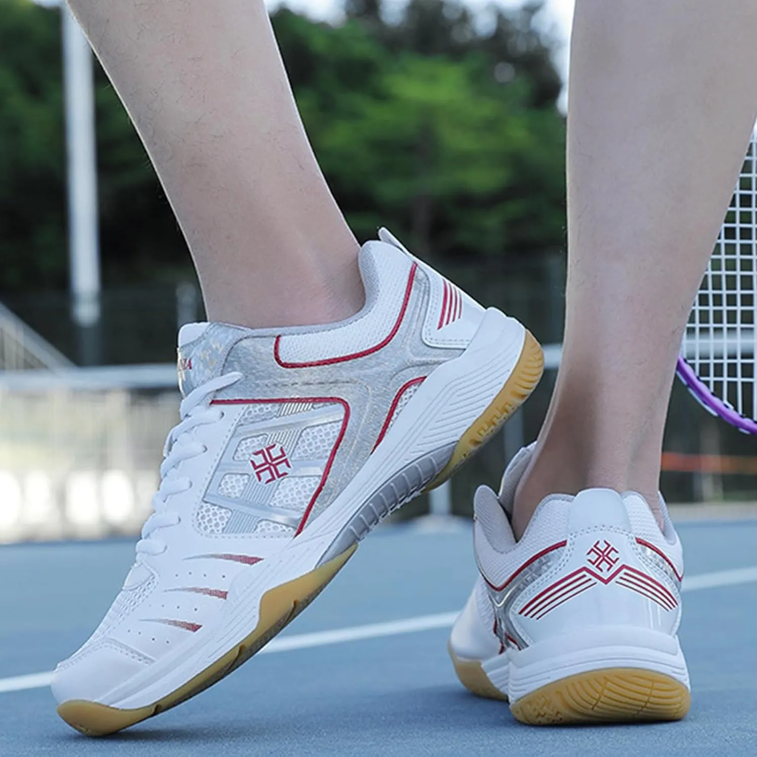 Indoor Court Shoes for Tennis, Badminton Table Tennis Volleyball Pickleball Lightweight Racketball Squash Outdoor for Men Women,Boys Girls