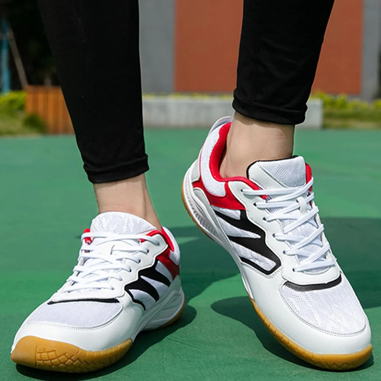 Indoor Court Shoes Mens for Tennis, Non Slip Comfort Lightweight Badminton Table Tennis Sneakers for Volleyball Pickleball Women Boys and Girls