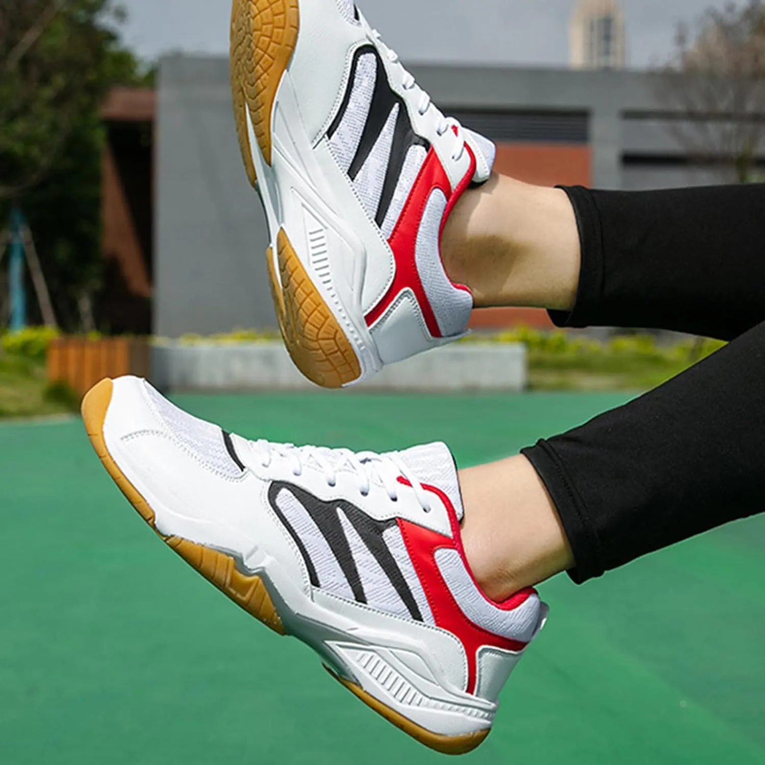 Indoor Court Shoes Mens for Tennis, Non Slip Comfort Lightweight Badminton Table Tennis Sneakers for Volleyball Pickleball Women Boys and Girls