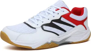 Indoor Court Shoes Mens for Tennis, Non Slip Comfort Lightweight Badminton Table Tennis Sneakers for Volleyball Pickleball Women Boys and Girls