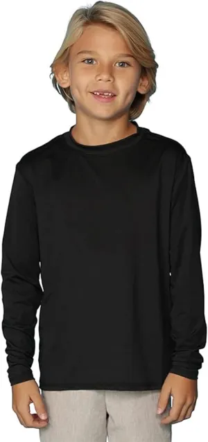 INGEAR Boys' Rash Guard UPF 50  Swim Shirt, Quick-Dry Lightweight Sun Protection for Swimming, Surfing & Beach, XS-XL