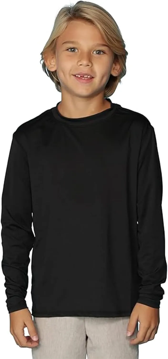 INGEAR Boys' Rash Guard UPF 50  Swim Shirt, Quick-Dry Lightweight Sun Protection for Swimming, Surfing & Beach, XS-XL