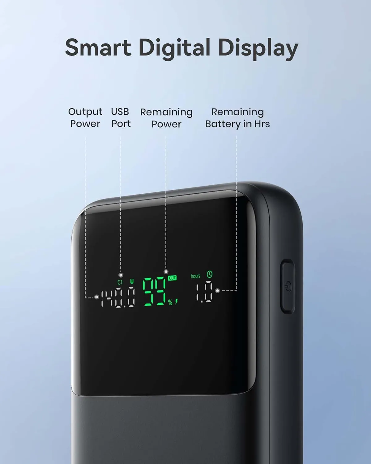 INIU 140W Power Bank, Compact 25000mAh High Capacity Laptop Portable Charger, USB C in&Out Tablet Powerbank, Smart Digital Display Phone Charger for iPhone 16 15, Samsung, iPad, MacBook, Laptop etc.