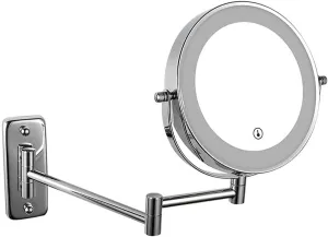 IOCCIOBB Vanity Mirror, Makeup Mirror Vanity Mirror Vanity Mirrors,Wall-Mounted Charging LED Makeup Mirror 7-inch Folding Bathroom Double-Sided Mirror for Dressing Tables Bedroom Cosmetic M