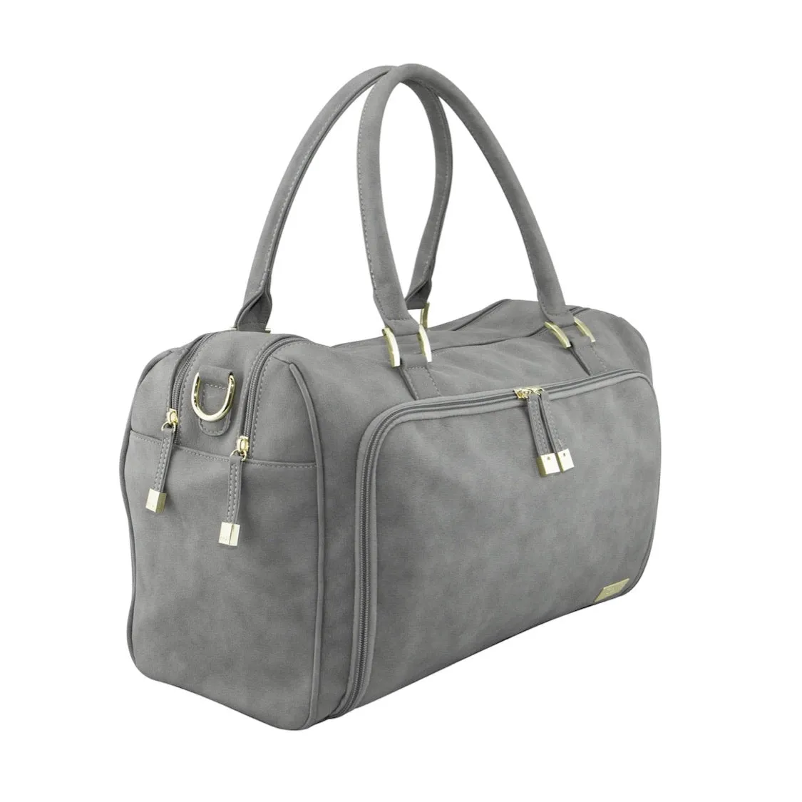 Isoki Nappy Bag Double Zip Satchel - Stone