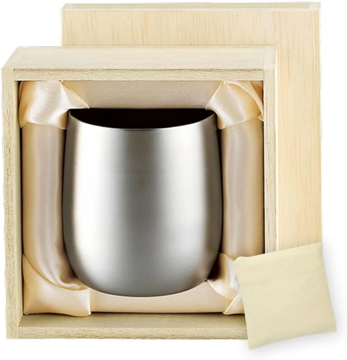 J-kitchens Whiskey Glass, Titanium Double Layered Rock Cup, 8.5 fl oz (250 ml), Made in Japan (Eco Bag, Vietnam)