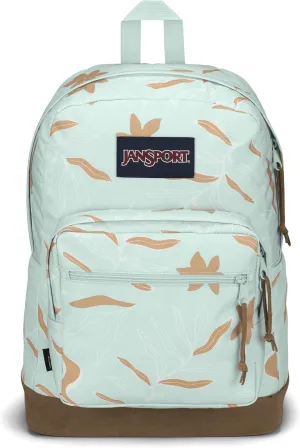 JanSport Right Pack Backpack - Durable Daypack with Padded 15" Laptop Sleeve, Spacious Main Compartment & Integrated Water Bottle Pocket - Vacay Vibes Green