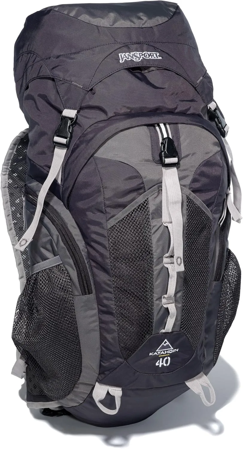 JanSport Trail Series Katahdin External Frame Backpack, Greytar/Forge Grey, 40-Liter