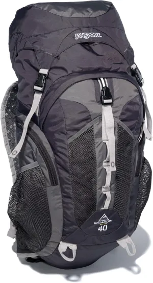 JanSport Trail Series Katahdin External Frame Backpack, Greytar/Forge Grey, 40-Liter