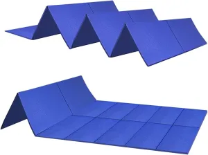 JBM Folding Yoga Mat 68''L x 24''W x 1/4 Inch Thick Travel Mat for Yoga,Pilates, Meditation and Floor Workouts