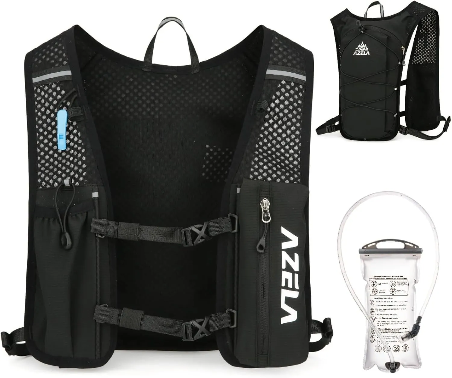 JEELAD Hydration Backpack, 5L Capacity, 1.5L Water Bladder, for Hiking, Running, Cycling