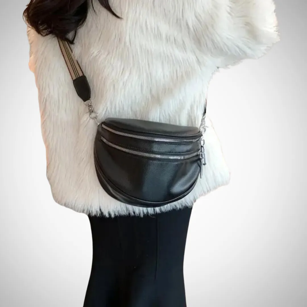 Jenela Double Zip Shoulder Bag