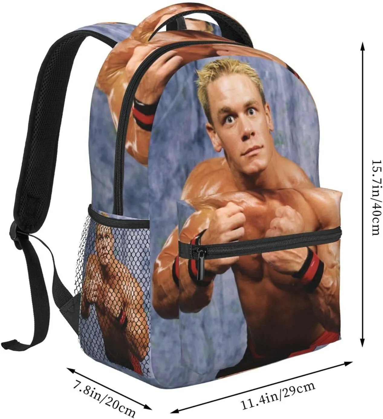 John Wrestler Cena Backpack Adults Bag Casual Backpack Hiking DaypackOne Size