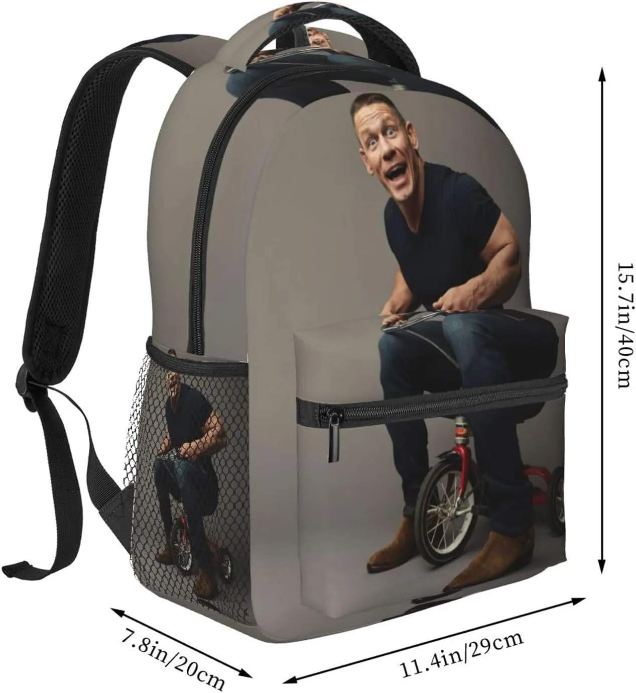 John Wrestler Cena Backpack Adults Bag Casual Backpack Hiking DaypackOne Size