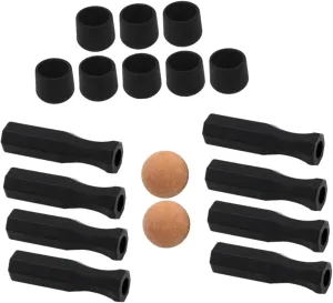 jojomis Foosball Table Handles 18Pcs Set Standard Lightweight Mini Table Football Game Replacement Rod End Caps- Orange Ball