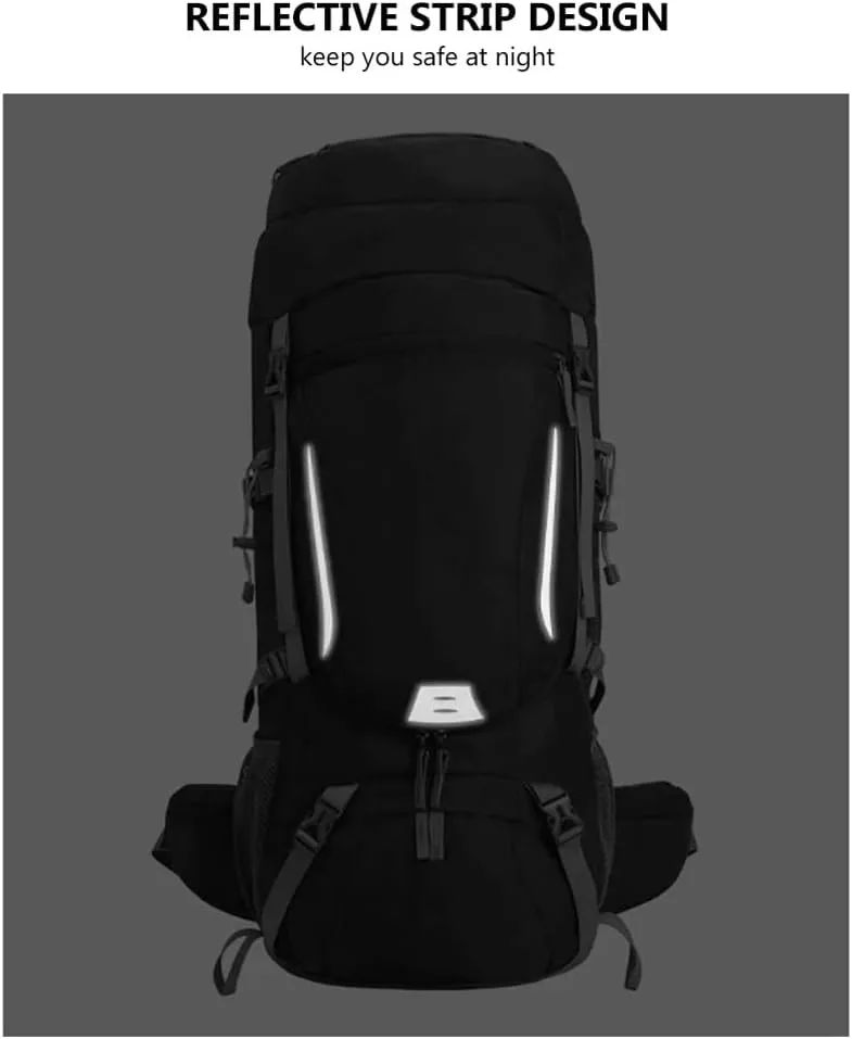 JSEIAJB 60L Large Hiking Mountaineering Backpack Climbing Hiking Backpack Camping Backpack Sport Outdoor Bag