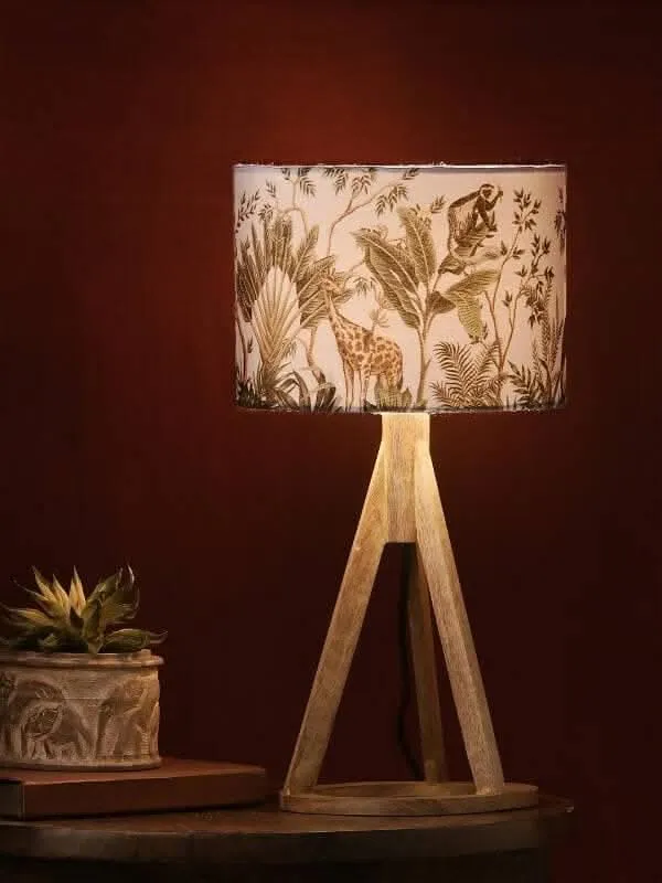 Jungle Trio Wooden Lamp