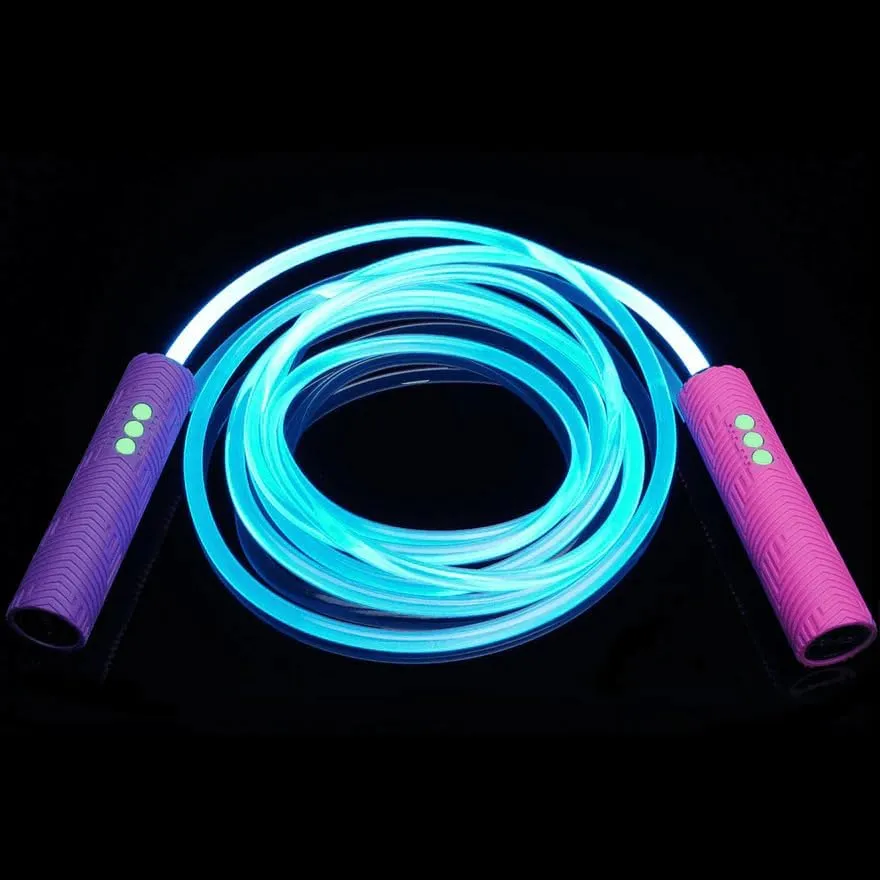 Jupiter Jump Rope   RGB Critter BT – Ultra-Bright Color-Changing LED Flow Rope with Dual Rotating Bearings – Durable, App-Controlled, USB-C Rechargeable