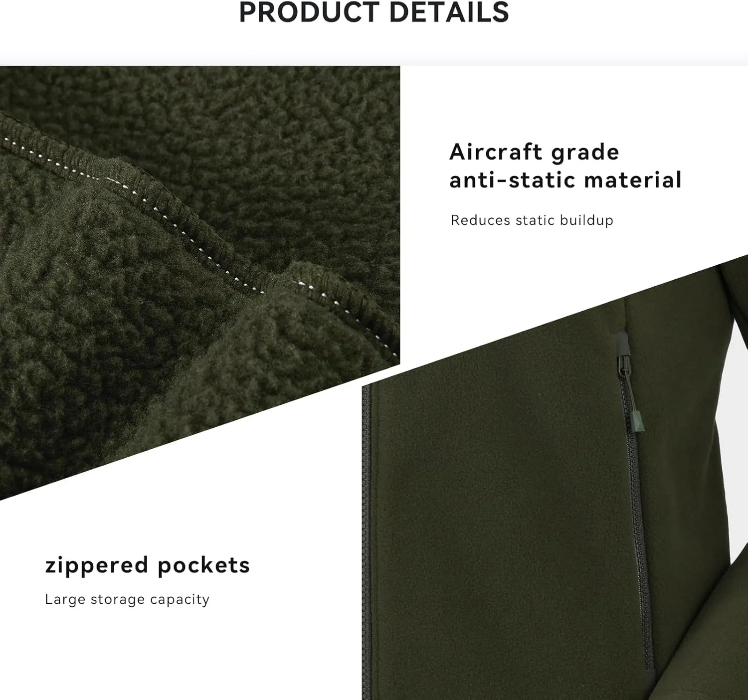 KAILAS Men's Fleece Hooded Full Zip Jacket Lightweight Winter Jacket Polar Warm Coat Pockets Outdoor Jacket