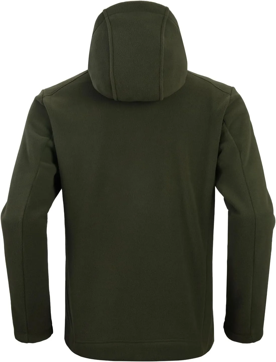 KAILAS Men's Fleece Hooded Full Zip Jacket Lightweight Winter Jacket Polar Warm Coat Pockets Outdoor Jacket