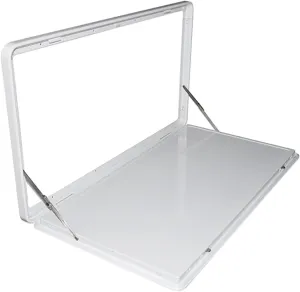 KAVERN Fold Down Wall Mounted Aluminum Alloy Table Lockable for RV Campers Multicolor Multiple Sizes(Svart,80x45cm/31.5x17.7in)(Bianco,80x45cm/31.5x17.7in)