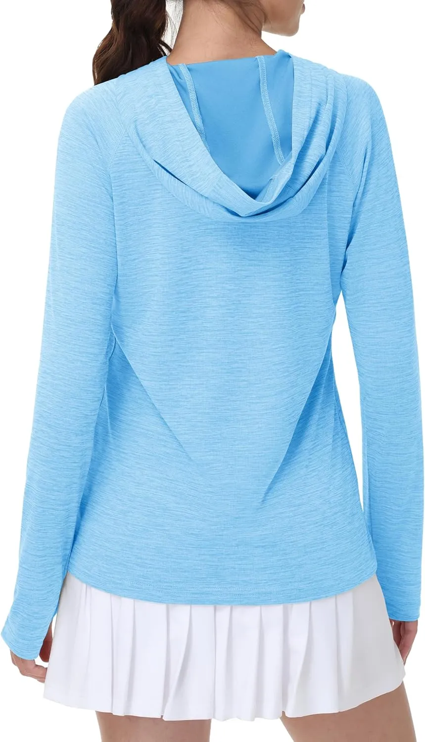 KEFITEVD Womens UPF 50  Sun Protection Hoodies UV Long Sleeve Shirts Lightweight Quick Dry Tops Hiking Fishing