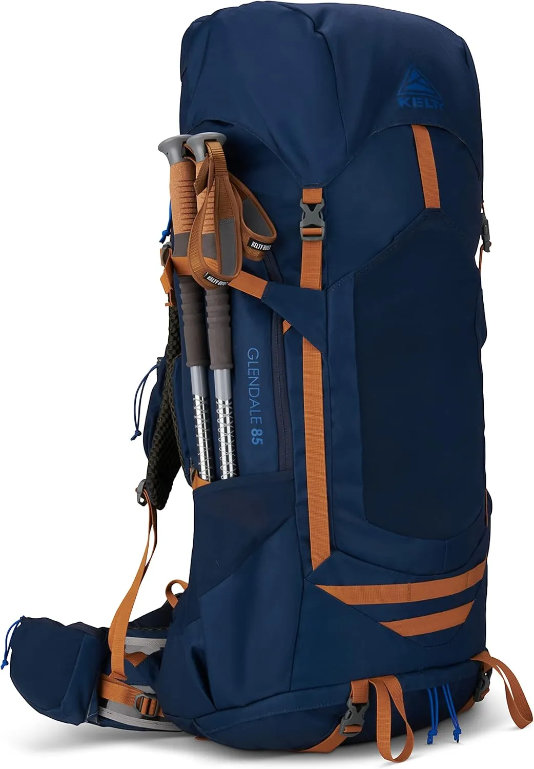 Kelty Glendale 85L – 105L Multiday Backpacking and Thru Hiking Pack, Fit Plus Suspension, Shoulder Strap Pockets, Customized Fit, Long Haul Backpack, 2023 (Pageant Blue, 85L)