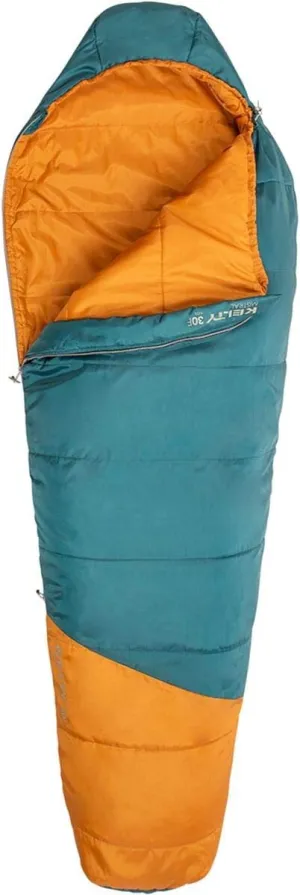 Kelty Mistral Sleeping Bag: 30F Synthetic - Kids' (Short/Right Zip) (Deep Teal)