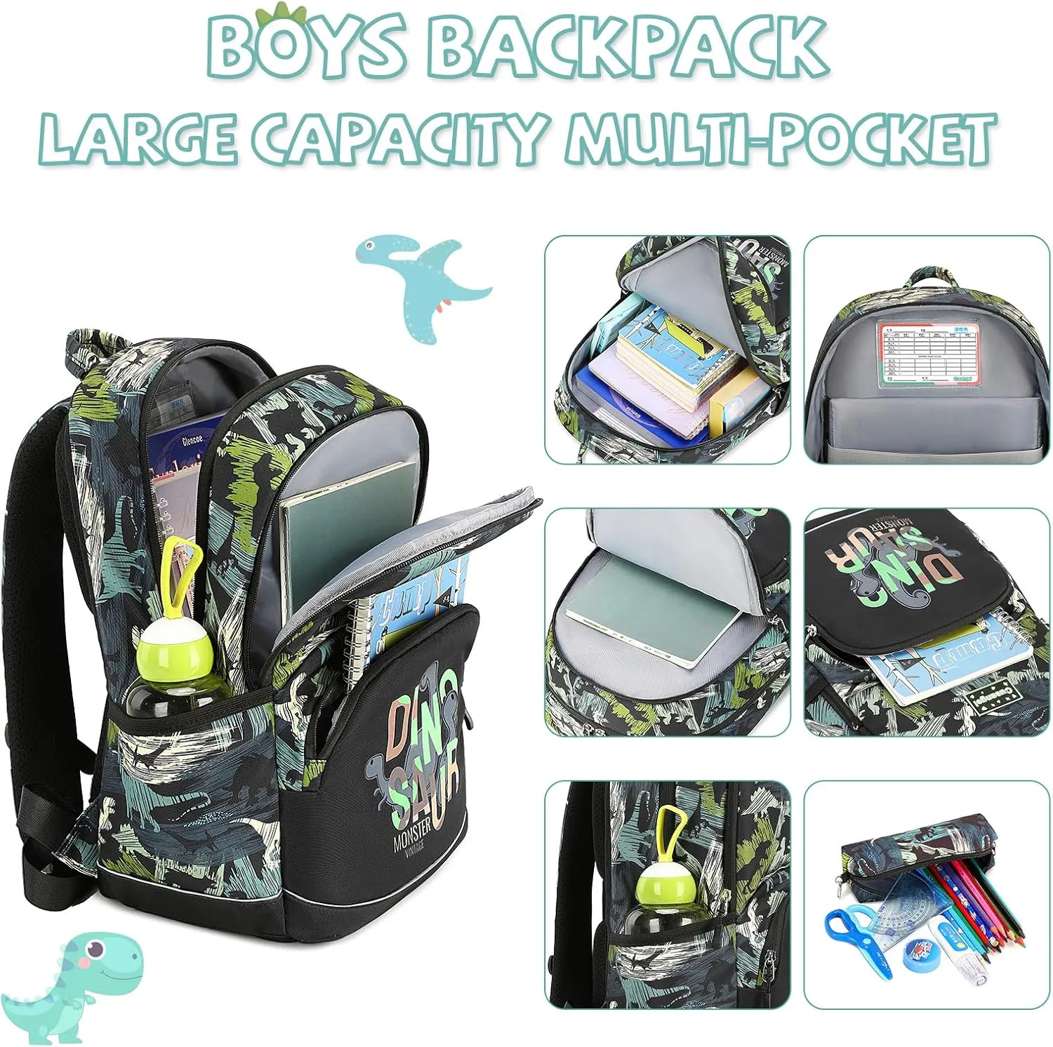 Kids Backpack for Girls Preschool Elementary Kindergarten School Bag 15.6″ Multifunctional Cute Large Capacity
