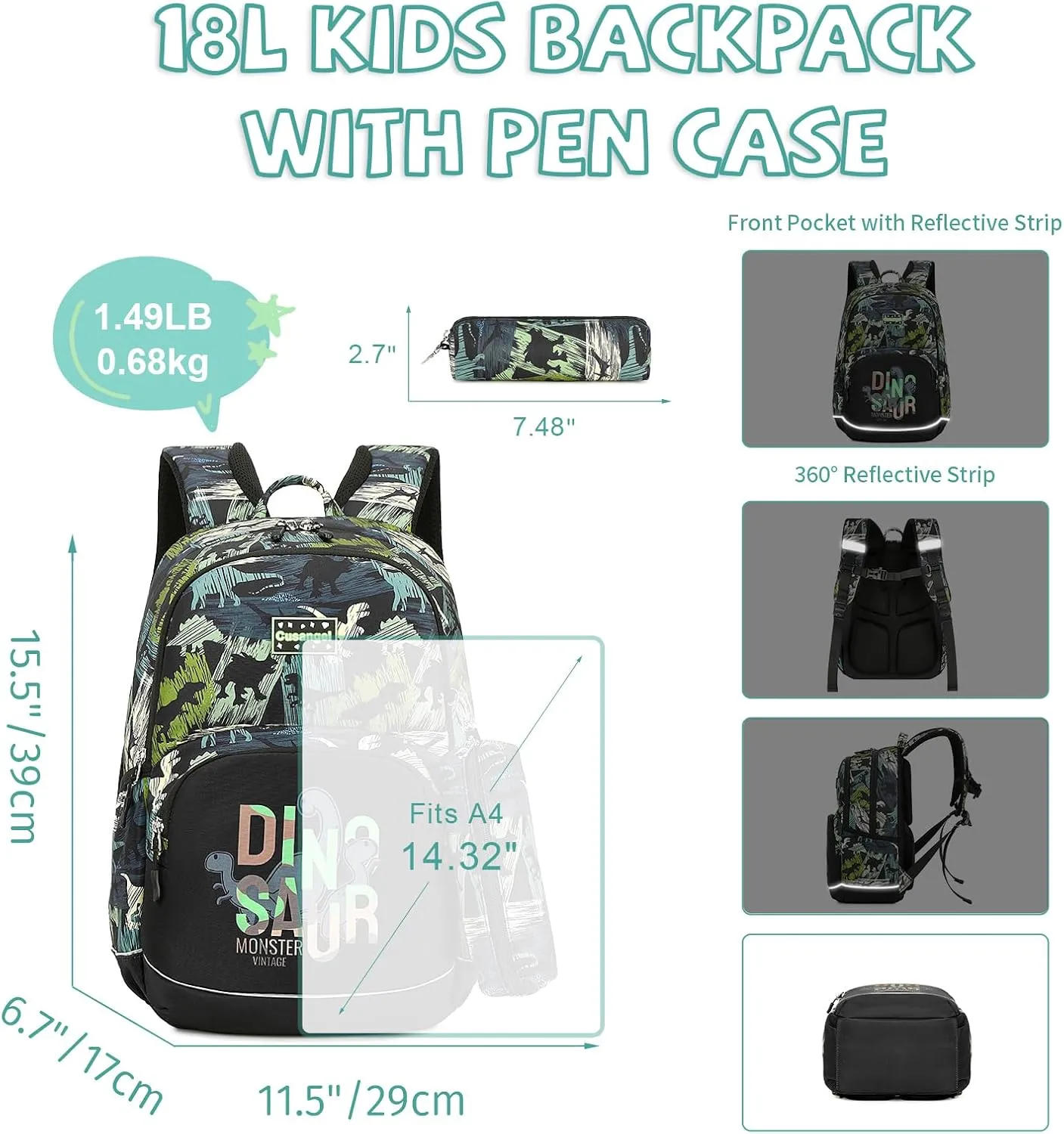 Kids Backpack for Girls Preschool Elementary Kindergarten School Bag 15.6″ Multifunctional Cute Large Capacity