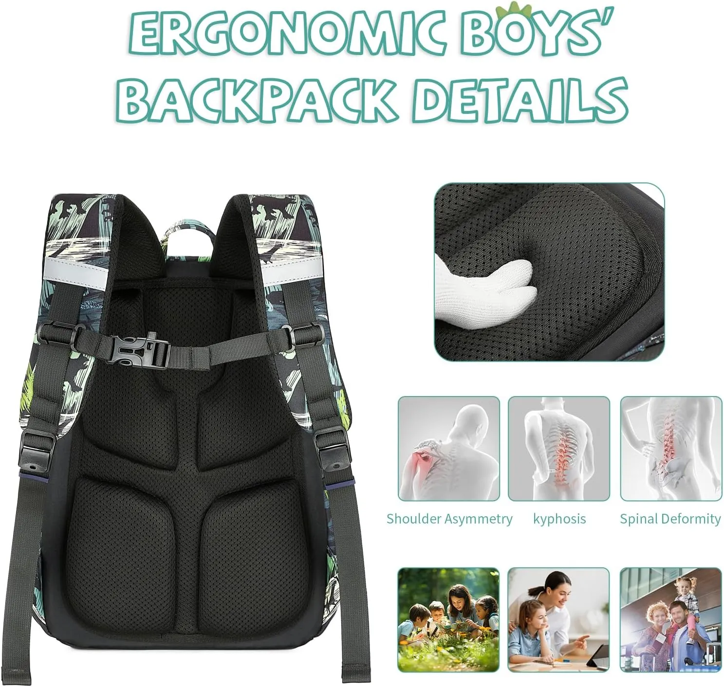 Kids Backpack for Girls Preschool Elementary Kindergarten School Bag 15.6″ Multifunctional Cute Large Capacity