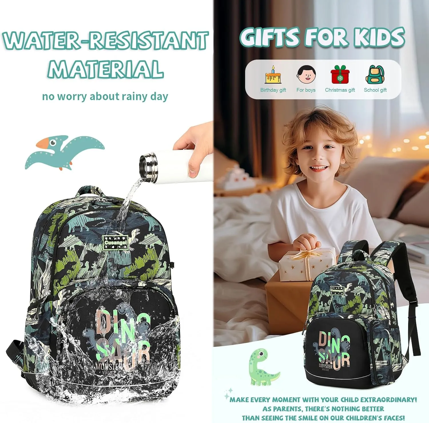 Kids Backpack for Girls Preschool Elementary Kindergarten School Bag 15.6″ Multifunctional Cute Large Capacity