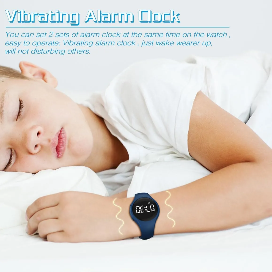 Kids Digital Pedometer Watch, Step Counting Watch, Fitness Tracker, Waterproof, Date/Alarm Clock/Timer, for Children Teens Boys Girls Women (Deep Blue) …