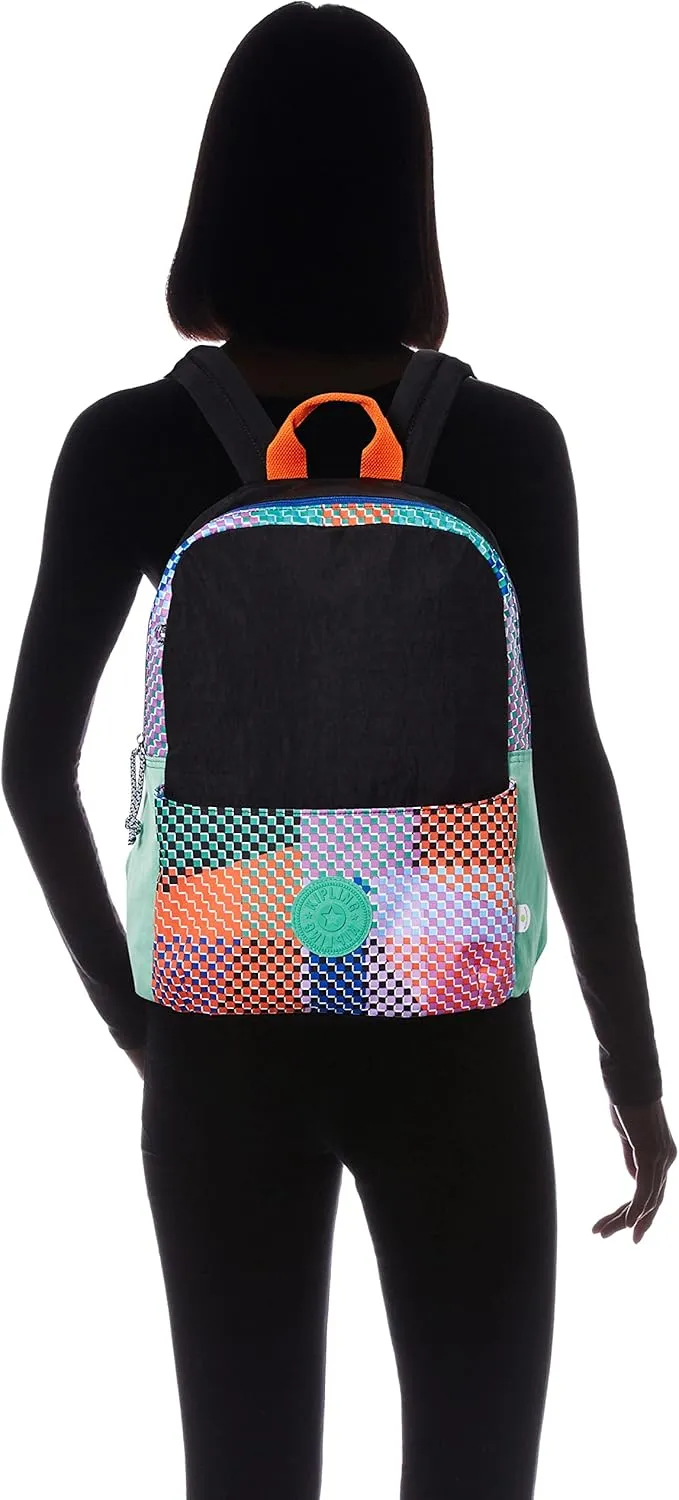 KIPLING(キプリング) Women Casual Bag, Bold Tap Bl, Large Slimline Backpack Made from Upcycled Material