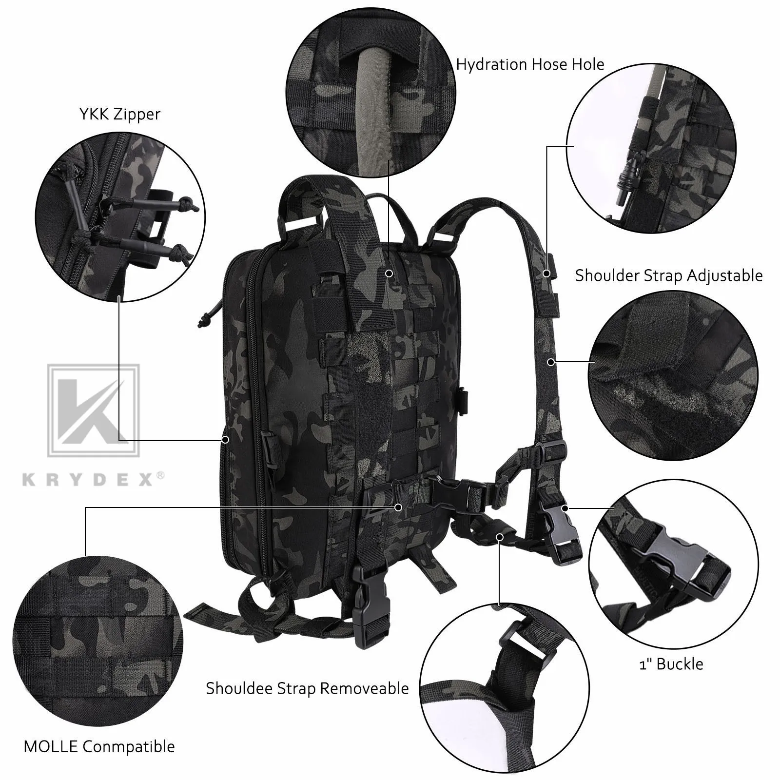 KRYDEX D3 Flatpack Tactical Backpack